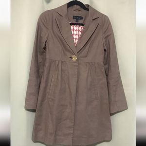 Boden Women’s Linen Blend Taupe Peacoat